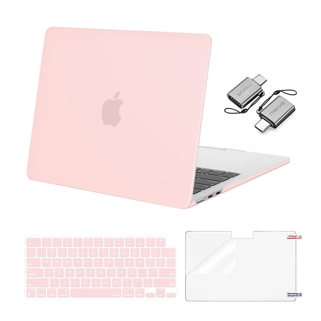 Funda MOSISO compatible con MacBook Air de 13,6 pulgadas, color rosa tiza