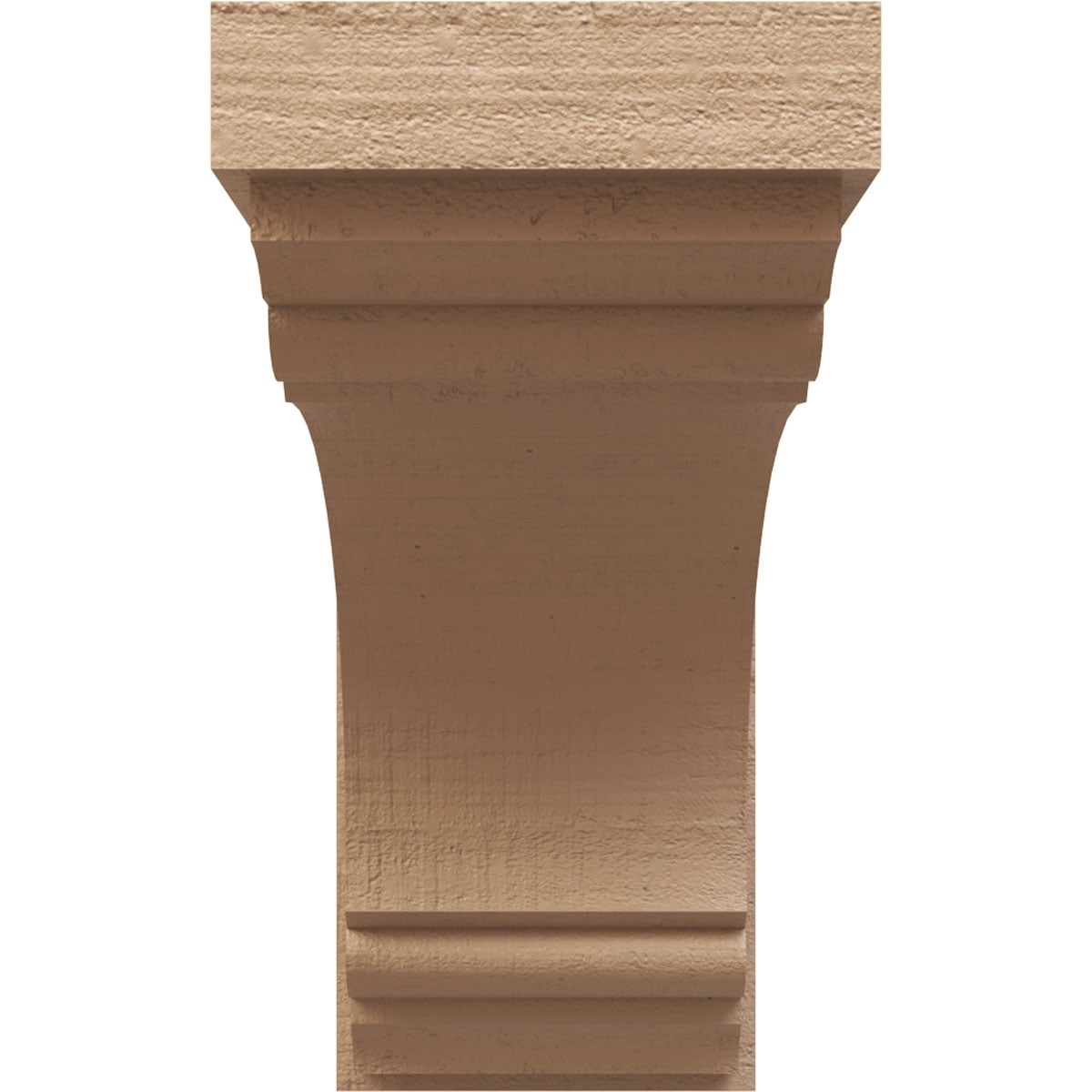 10"W x 30"D x 20"H Classic Warren Rough Cedar Woodgrain TimberThane Corbel, Primed Tan