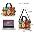 thumbnail image 3 of FORMRS 16" Laptop Bag Carrying Sleeve Case with Handle Travel Shoulder Briefcase, Blooming Flowers, 3 of 8