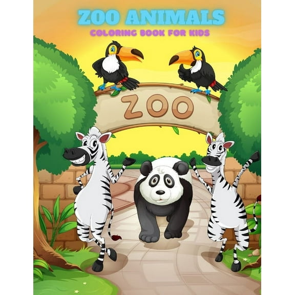 ZOO ANIMALS - Coloring Book For Kids (Paperback)