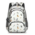 thumbnail image 2 of Mixed Breed Dog Beige Pattern Cute School Backpack Bag with Padded Back and Adjustable Shoulder Straps 16.9 X 12.6 X 5.9 Inches, 2 of 5