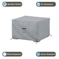 thumbnail image 7 of COVERS&ALL Square Ottoman Cover, Heavy Duty 18 Oz Waterproof UV & Weather Resistant Patio Garden Furniture Stool Protector Indoor Outdoor with Air Vents & Drawstrings (34" L x 34" W x 18" H, Gray), 7 of 7