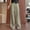 *Khaki, variant on ClodeEU Women Wide Leg Pants，High Waisted Straight Leg Pants ,Casual Button Down Trousers Beige,Womens Plus L