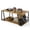 Natural, variant on 2 Tier Rectangle Coffee Table with Storage Shelf and Compartment, Industrial Accent Table for Living Room,Brown
