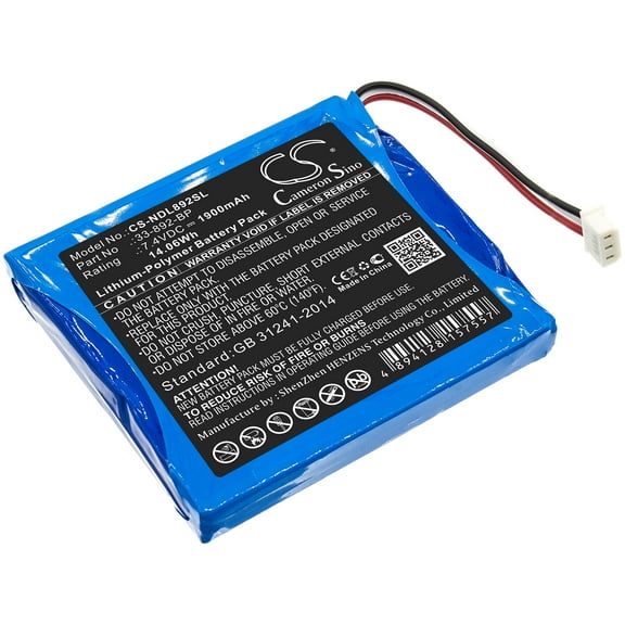 1900mAh 33-892-BP Battery for Ideal 33-892 Securitest Pro Tester