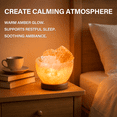 thumbnail image 3 of Himalayan Salt Lamp with Natural Crystal, Warm Glow Night Light Home Decor for Bedroom & Living Room, Decorative Mood Lighting, 3 of 11