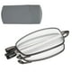 thumbnail image 1 of Gafas plegables unisex para hombre y mujer, de acero inoxidable, antideslizantes, para lectura, para personas mayores (+150 gris), 1 of 10
