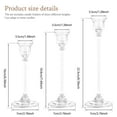 thumbnail image 2 of Threns 3 Pcs Clear Candlestick Holders Acrylic Candle Holder Set Decorative Tall Candlestick Holders for Table Centerpiece Wedding Home Decor, 2 of 10