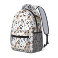 thumbnail image 2 of Beagle Dog and Footprints Backpack for School,Cute School Bag,Schoolbag with Adjustable Shoulder Straps & Padded Back,15.3"x11"x6.7", 2 of 6