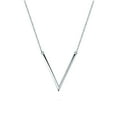 thumbnail image 2 of Bling Jewelry Womens Minimalist  Chevron V Pendant Necklace 14K Gold Plated Silver, 2 of 4