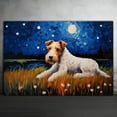 thumbnail image 2 of Wire Fox Terrier Dog Watercolor Starry Night Van Gogh Painting Kits, Painting Watercolor Canvas, Canvas Suitable for Room Decor Cafe Decor Or Gift for Friends, 2 of 4