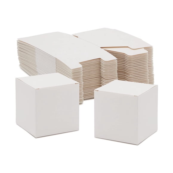 Cajas de regalo Juvale, 100 unidades, blancas, 8 x 8 x 8 cm, para velas y adornos