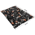 thumbnail image 4 of Skeleton Pumpkin Halloween Pattern Blanket,Comfortable Soft Flannel Throw Blanket,All Season,Warm Lightweight Blankets for Sofa Bed Couch Living Room Chair,40"x50", 4 of 4