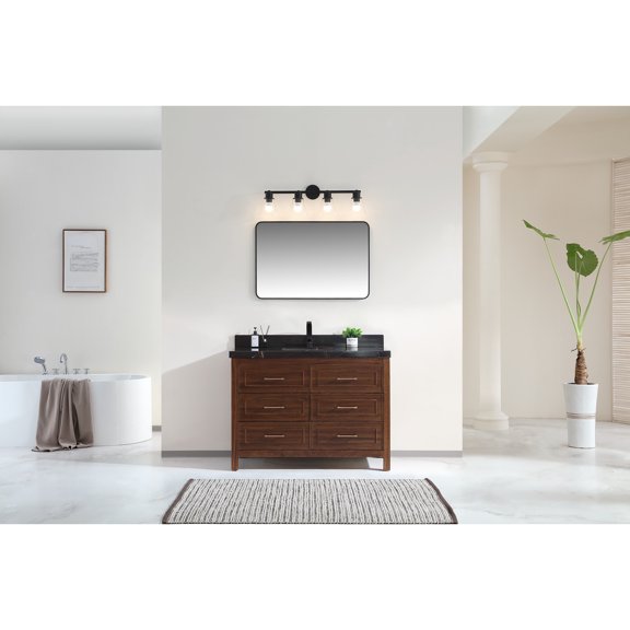 Legion Furniture WK2428-48-EB-WITH BLACK NATURAL TOP