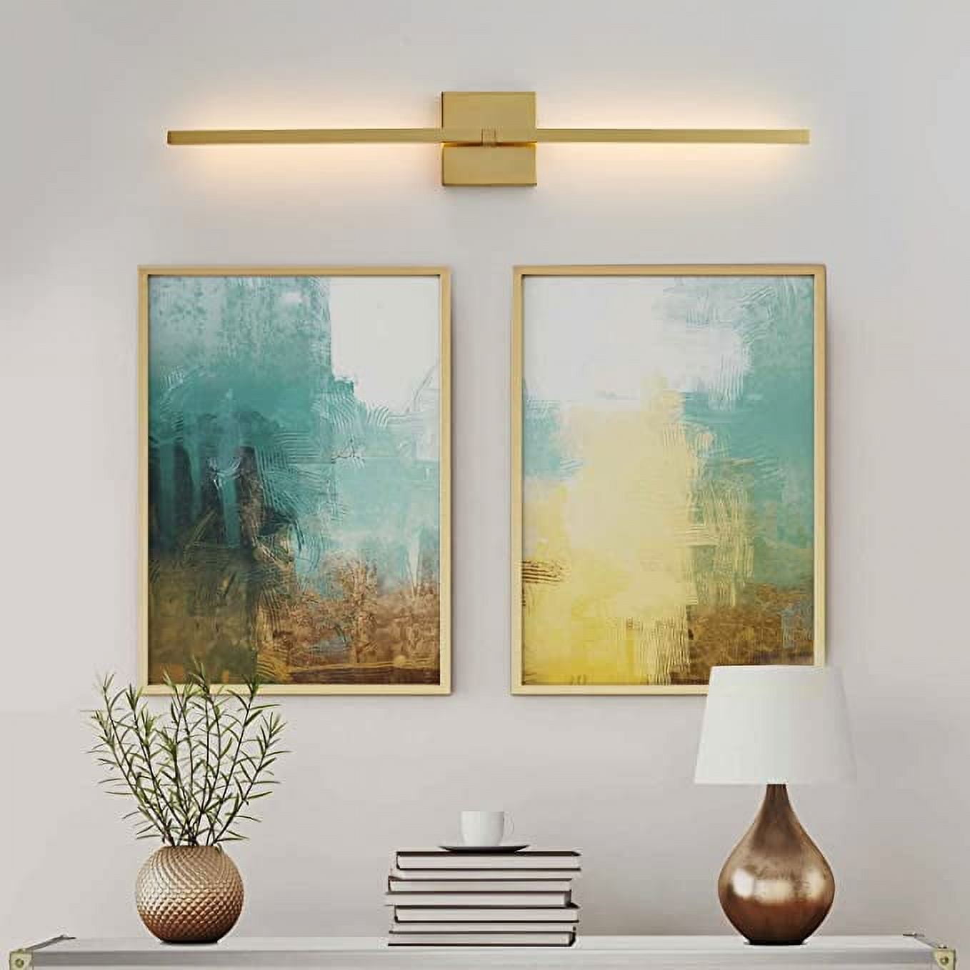 KAISITE 30 inch Bathroom Light Fixtures 360° Rotatable Dimmable  Vanity Light with 3500K Warm Light