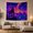 Astronaut on Cliff, variant on Celestial Planet Over Tropical Nightscape, Dreamy Psychedelic for Space Lovers, Cosmic Wall Art Housewarming Gift Tapestry Wall Hanging for Bedroom, Living Room and Dorm