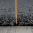 thumbnail image 4 of Transitional 8x10 Area Rug Shag Thick (7'11'' x 10'3'') Solid Dark Gray Living Room Easy to Clean, 4 of 8