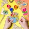 thumbnail image 3 of 80PCS Wooden Spring Ornaments to Paint, 10 Styles DIY Blank Unfinished Wood Flower Cutouts Butterfly Ornament for Crafts Hanging Decorations, Cute Bee Flower Shape Home Decorations Gifts, 3 of 7