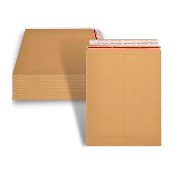 SSBM Kraft Rigid Mailers 13" x 18" 100 Pieces Rigid Envelopes Great for Mailing Photographs, Sheets and Flat Arts