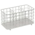 thumbnail image 7 of mDesign Metal Wire Kitchen Cutlery/Utensil Storage Bin, 3 Sections - Gray, 7 of 7