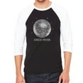 thumbnail image 1 of LA Pop Art Men's Raglan Baseball Word Art T-shirt - Disco Ball, 1 of 2