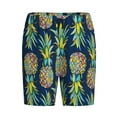 thumbnail image 4 of Naloa Colorful Pineapples Men's Short Pajama Pants, Lounge Comfort Shorts with Elasticized Waistband and Side Pockets - XX-Large, 4 of 9