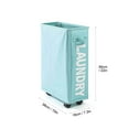 thumbnail image 2 of Amdohai Rolling Slim Laundry Basket with Universal Wheels Corner Foldable Oxford Cloth Laundry Hamper Mesh Drawstring Dirty Clothes Organizer with 4 Support Rods, 2 of 8
