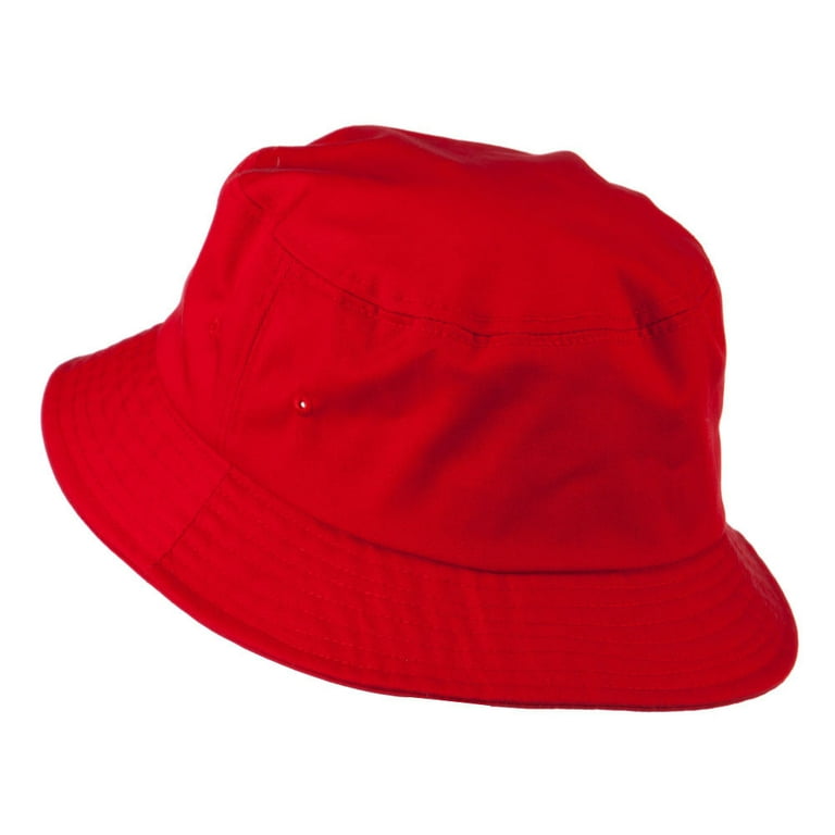 Big Size Cotton Blend Twill Bucket Hat - Red 2XL-3XL - Walmart.com