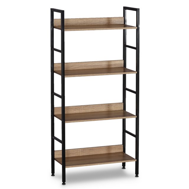 Librero Madera, Estante Metálico, Mueble Organizador Repisas Magma Life ML11EST