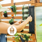 Backyard Discovery Zalie 11 x 7 Cedar Wood and Polycarbonate Greenhouse Kit, PowerPort