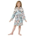 thumbnail image 6 of FORMRS Niños Bathrobe Unisex Hooded Robe Soft Plush Pajamas Sleepwear, Size 2-3T, Blue Shimmering Pattern, 6 of 7