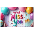thumbnail image 2 of LUUFILx Miss You Balloon Banner Party Decoration Backdrop for Farewell Retirement Graduation Going Away Party Supplies Background Festive Celebration Event Décor, 2 of 7