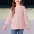 thumbnail image 4 of HIPYLO Kids Thermals Top and Bottom Set Girls Thermal Top Red Top for Girls Shirt School Uniform Shirts for Baby Winter Clothes Girl Clothes for Kids, Pink 14-16 Years, 4 of 7