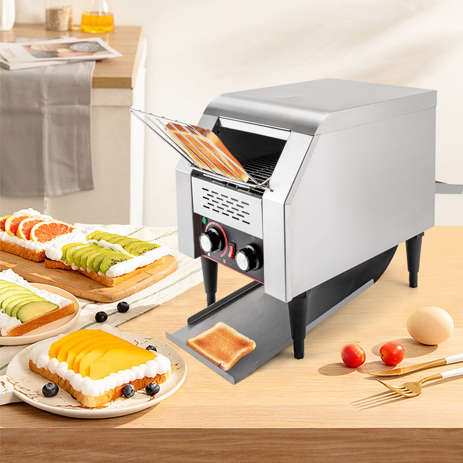 Miumaeov Commercial Toaster Conveyor 150slices/h Restaurant Toaster for