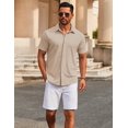 thumbnail image 3 of COOFANDY Casual Shirt for Men Button Down Shirts Short Sleeve No Tuck Shirts for Office Casual Wear, 3 of 6