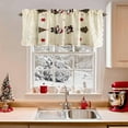 thumbnail image 5 of Christmas Embroidery Curtain Panel, Holiday Theme Tier Curtain for Kitchen Window Decor Christmas Party Home Festive Decorations(C), 5 of 6