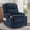 Blue, variant on Korser 360°Swivel Rocker Recliner for Adults with Massage & Heat,Nursery Glider Recliner with Cup Holders Manual Recliner Chair with Side Pockets for Living Room,Beige