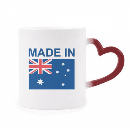 

Australia Country Love Heat Sensitive Mug Red Color Changing Stoneware Cup
