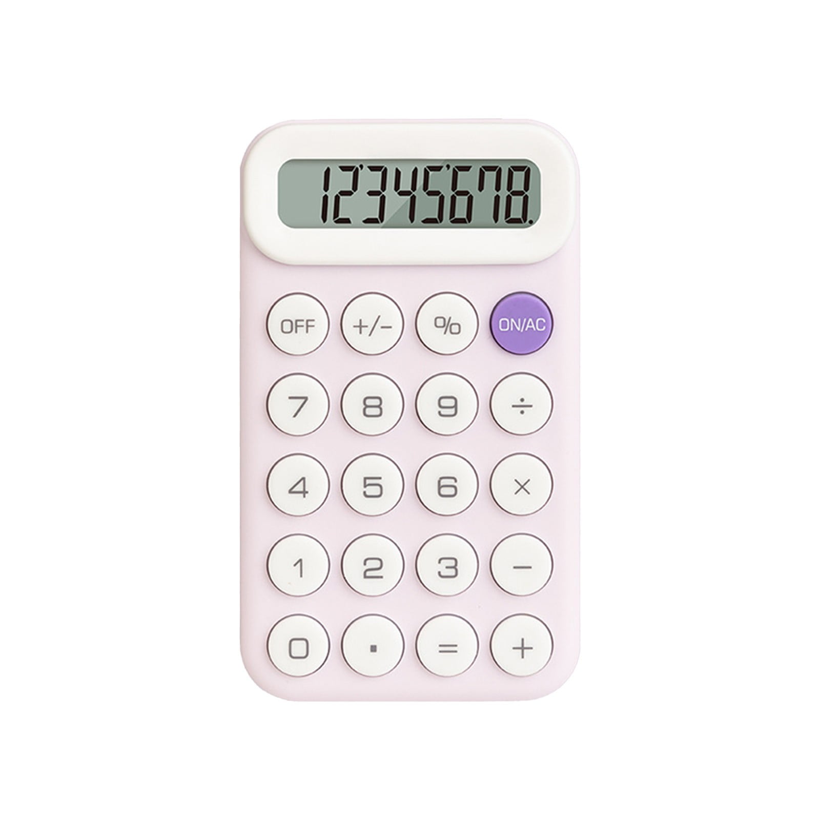 Weloille Back to School Portable Mini Calculator for Students with LCD Display, Soft Rubber Buttons, Lightweight ABS in Blue or Orange, 240 Functions