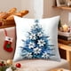 thumbnail image 5 of Uuiauoio Christmas Holiday Pillow Covers Linen Cushion Cases Santa Snowman Reindeer Pattern Decorative Throw Pillow for Sofa Bed Living Room Home Decor Festive Seasonal Accent, 5 of 6