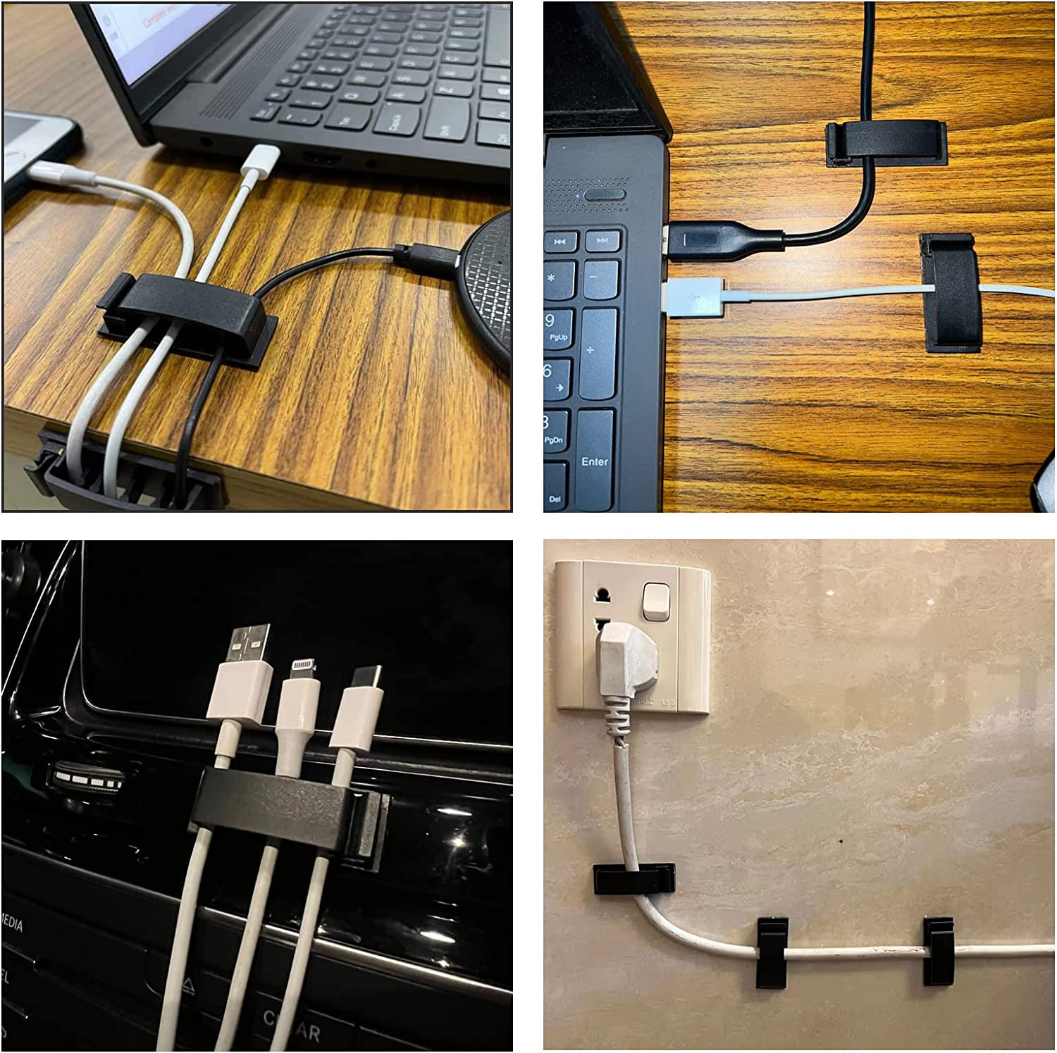 Cable Clips, Self Adhesive Cable Management Clips, Cord Organizer Wire  Clips Cord Holder For Appliances Pc Wall Ethernet Cable Under Desk  Nightstand Home Office Car - Temu