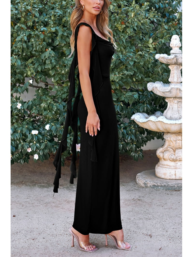 chinese dress ladies Evening Glow Pleated Satin Maxi Dress – Emerald - restock!