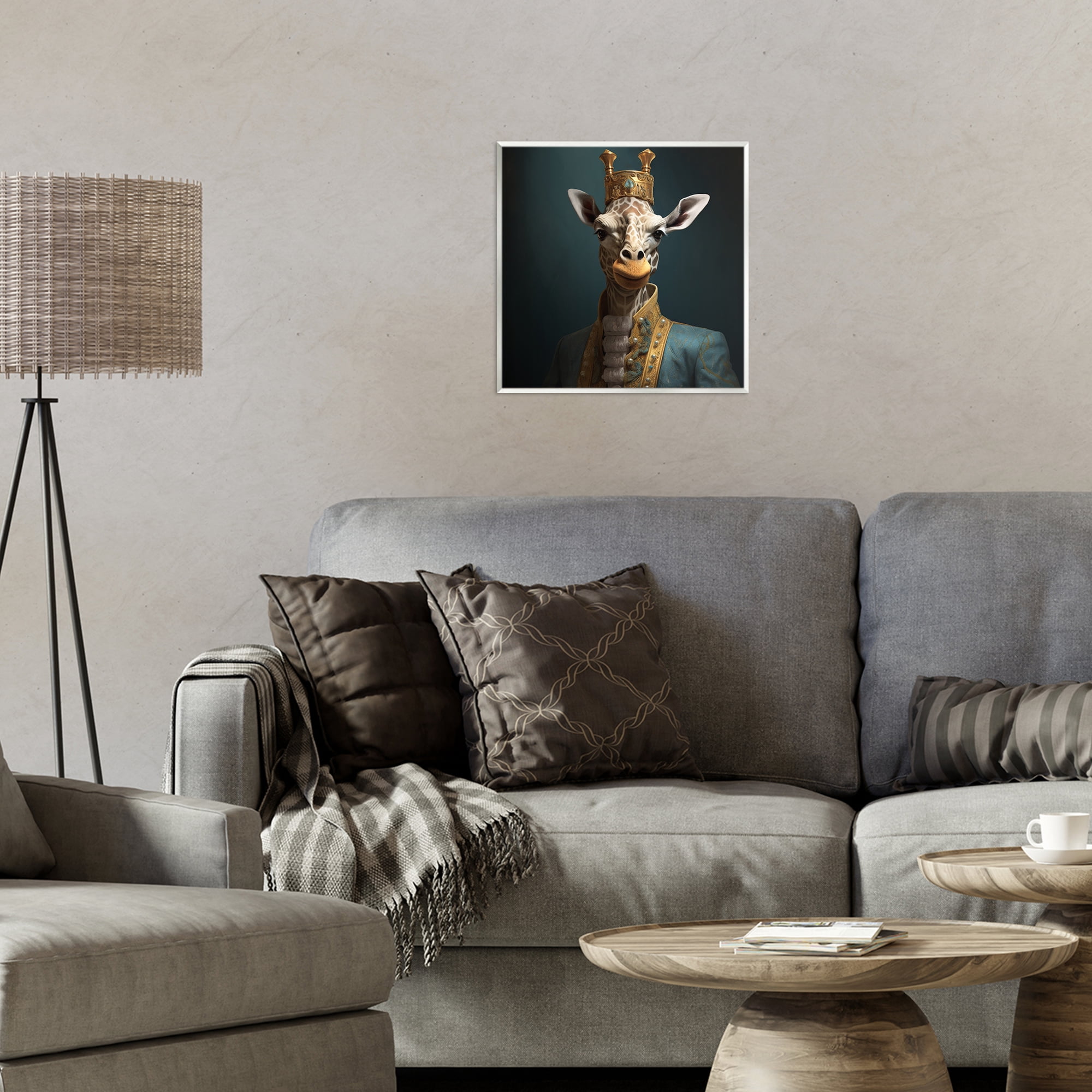 Stupell Industries Giraffe Gaze in Regal Crown Wall Plaque Art, design by Lazar Studio