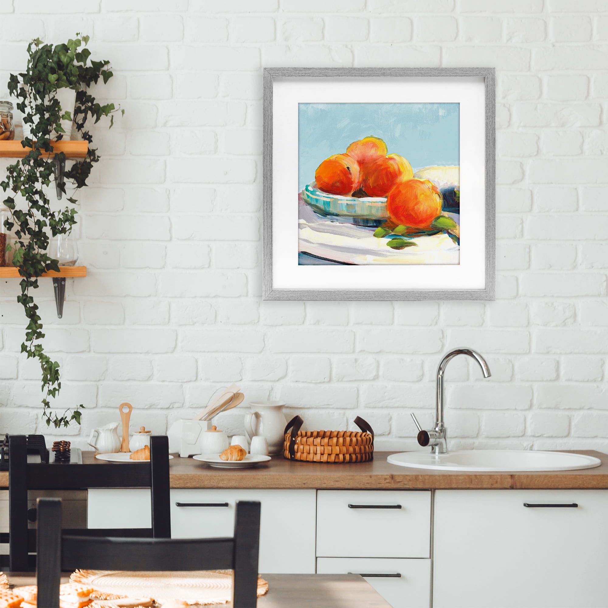 Stupell Industries Citrus Plantation Still Life Gray Framed Print Under Glass, design by Jane Slivka