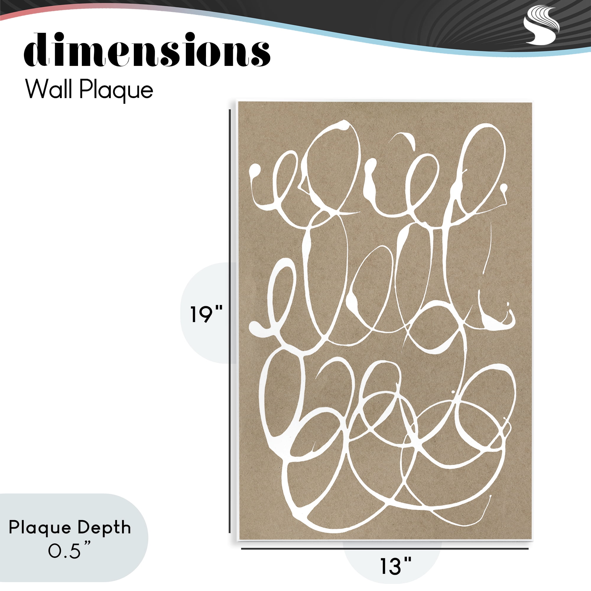 Stupell Industries Scribbled Taupe Circles Wall Plaque Art, design by Susan Bryant