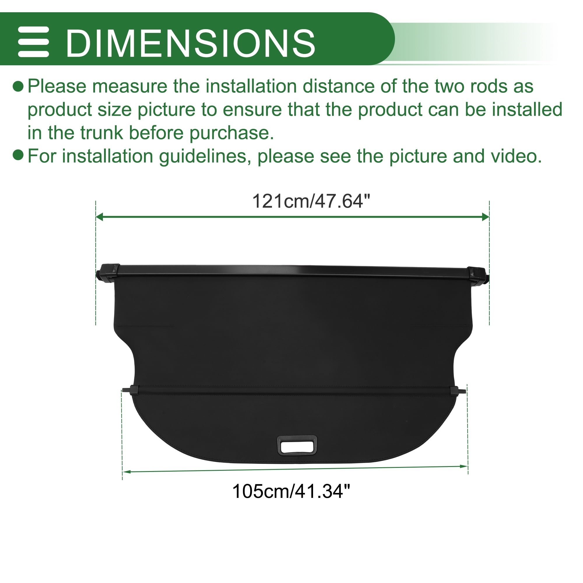 Unique Bargains Car Trunk Retractable Cargo Cover for Chevrolet Equinox EV 2024-2025 Model