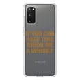 thumbnail image 1 of DistinctInk Clear Shockproof Hybrid Case for Galaxy S20 ULTRA / 5G (6.9" Screen) - TPU Bumper Acrylic Back Tempered Glass Screen Protector - If You Can Read This Brink Me a Whiskey, 1 of 2
