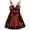 Red - mediumred, variant on GUESS Womens Nadine Embellished Fit & Flare Dress, Red, X-Small