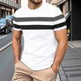thumbnail image 2 of Camiseta holgada de colores para hombre: prenda informal de verano de poliéster, manga corta, fácil de combinar con pantalones, lavable a máquina, tallas S-XXL, tejido transpirable, 2 of 8