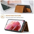 thumbnail image 5 of SaniMore Case for Samsung Galaxy S23 6.1" 2023, PU Leather Case Soft TPU Inner Detachable Magnetic Folding Wallet Card Slots Kickstand Anti-drop Shockproof 360°Protection Case for Galaxy S23, Brown, 5 of 9